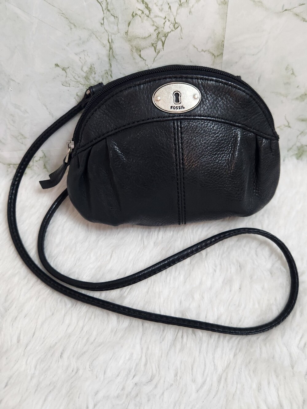 FOSSIL Genuine Leather Crossbody Mini Bag